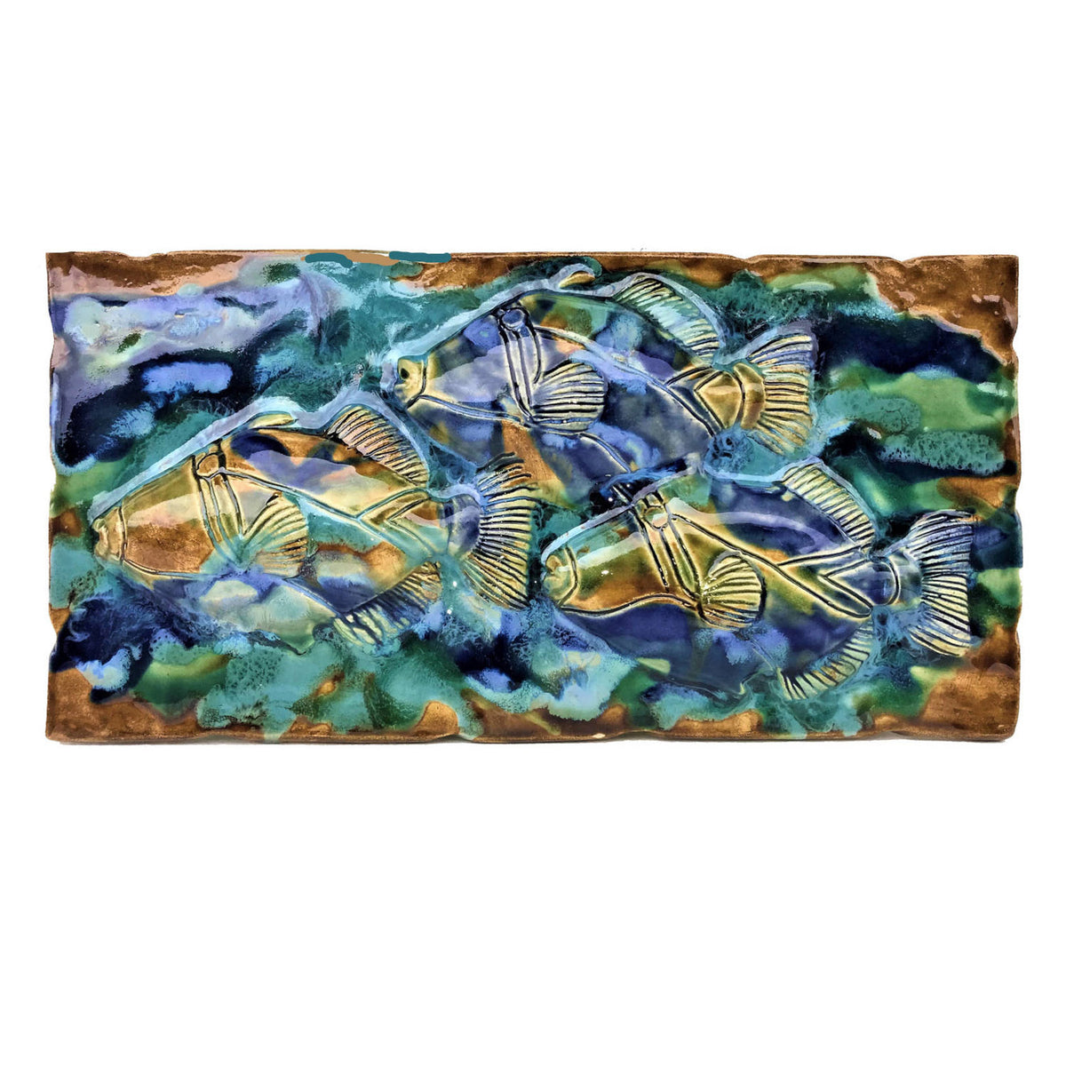 Humuhumunukunukuapuaʻa or Hawaiian Triggerfish, Ceramic Hawaiian Fish Wall Art, ceramic tiles