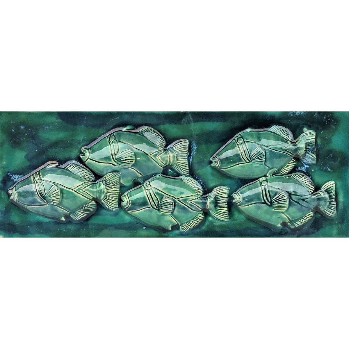 Ceramic Hawaiian Fish Wall Art, humuhumunukunukuapuaʻa—or Hawaiian triggerfish