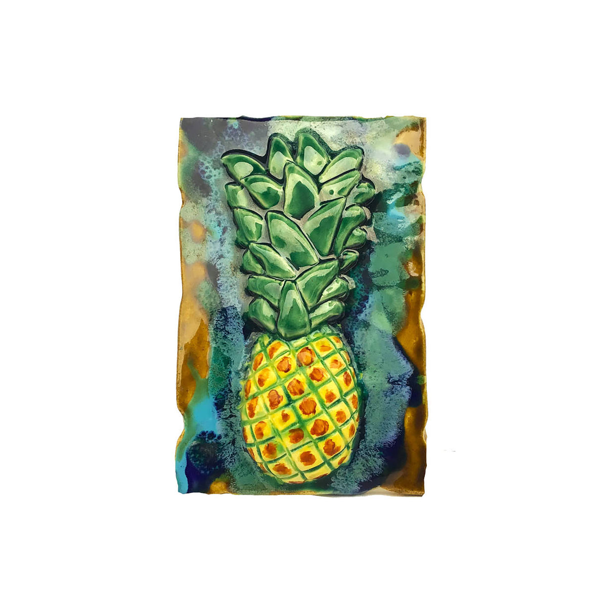 Ceramic pineapple wall hanging art, Kitchen Backsplash pineapple design, pineapple bathroom shower tiles, pineapple wall tiles, tropical home decor pineapple, beach house art,