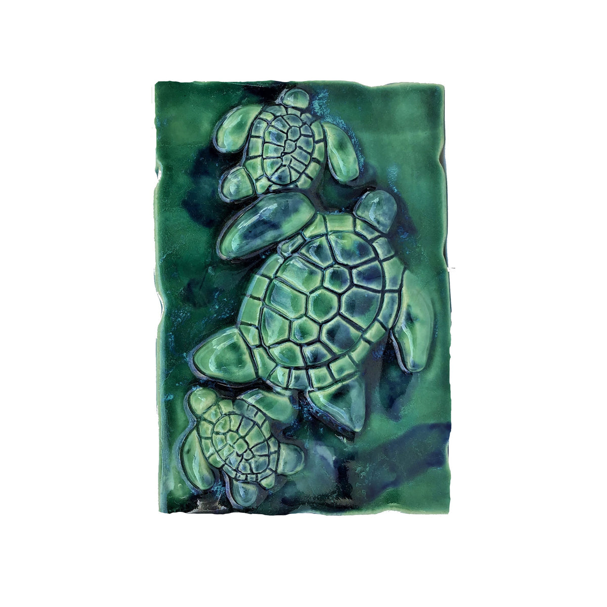 Ceramic Turtle Bathroom Shower Tiles, tropical Hawaiian wall hanging artwork, indoor outdoor tiles, turtle artwork, turtle home decor,