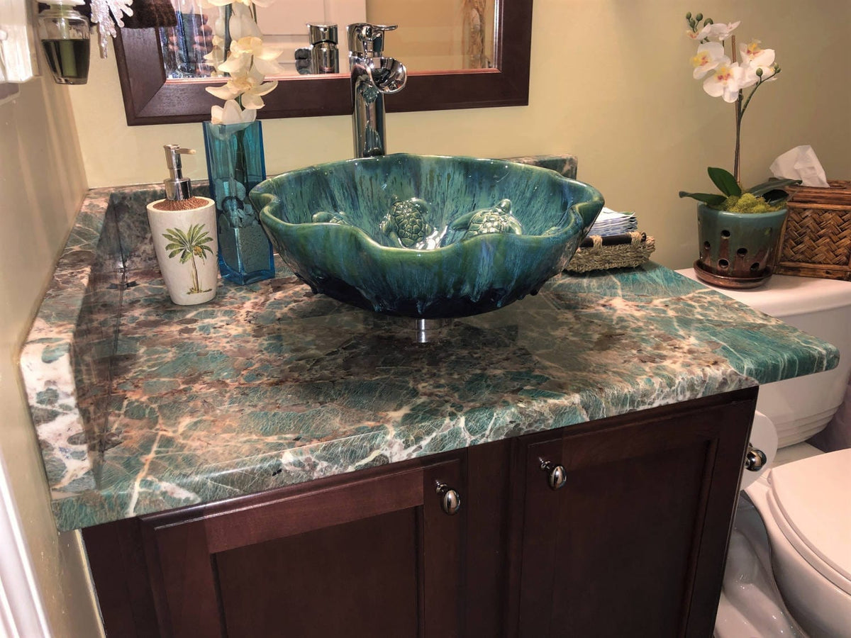 Ceramic Designs by Albert Bathroom Sink Beach House Bathroom Counter Sinks with its spectacular brilliant array of colors red, orange, yellow