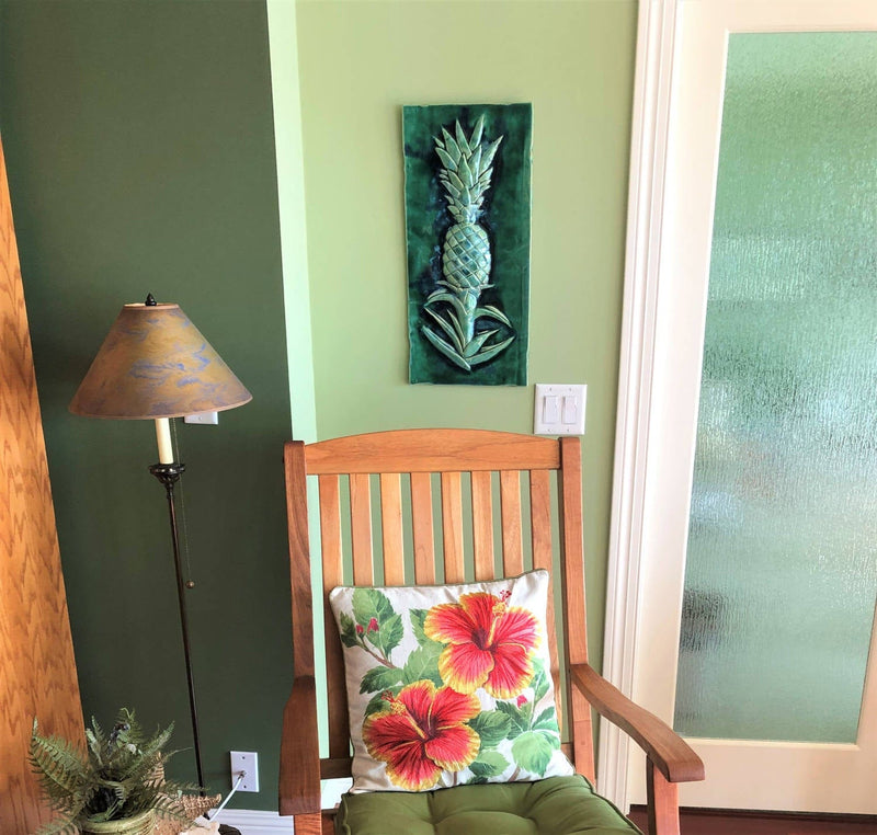 Ceramic Designs by Albert Ceramic Kitchen Backsplash 🔍 Hawaiian Art Pineapple Wall Hanging