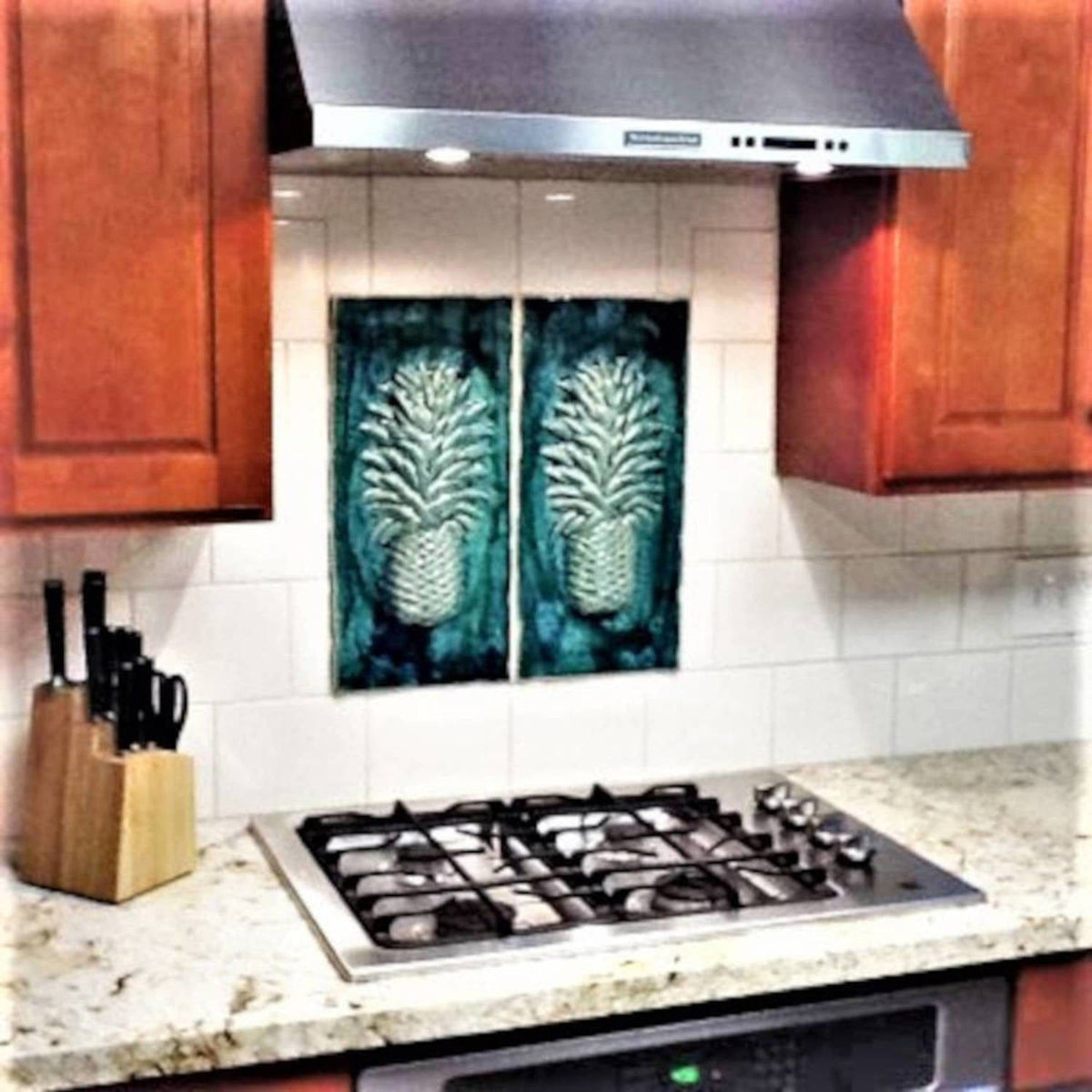 Ceramic Designs by Albert Kitchen Backsplash Installation Ceramic Kitchen Backsplash Pineapple Green Tile