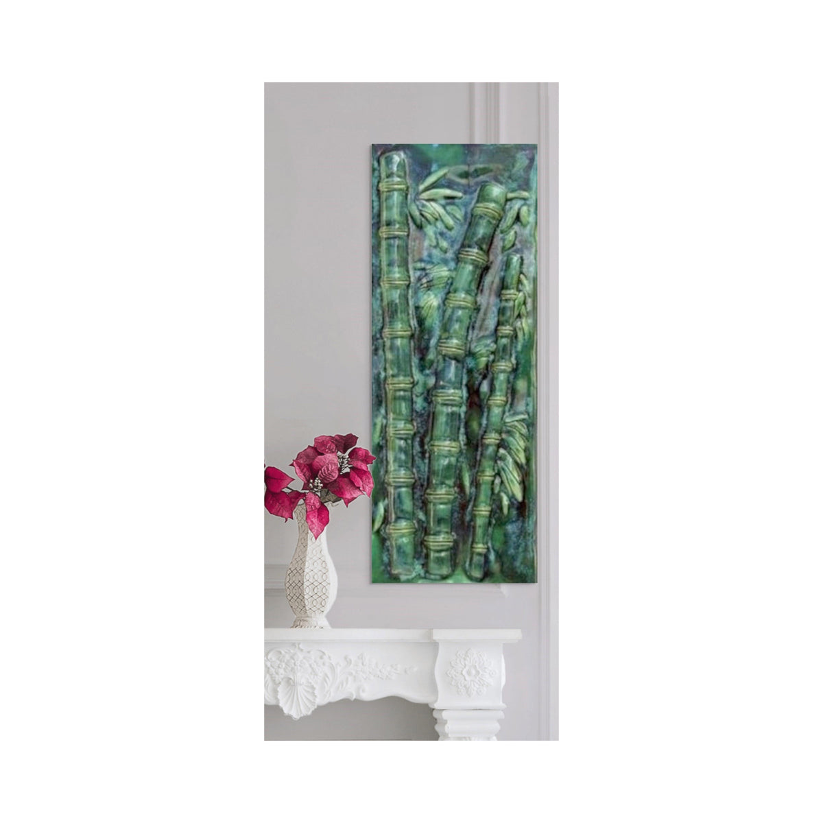 Ceramic Tropical Bamboo Wall Art