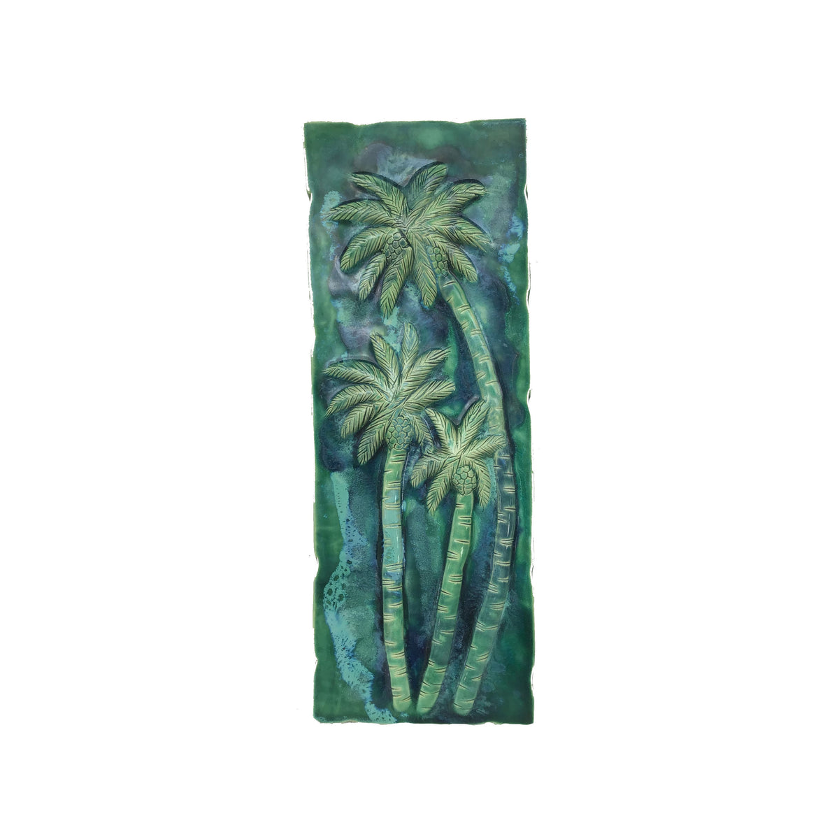 Ceramic Palm Tree Wall Art, Kitchen Backsplash Tiles, Tropical Palm Trees Wall art,  palm trees decor